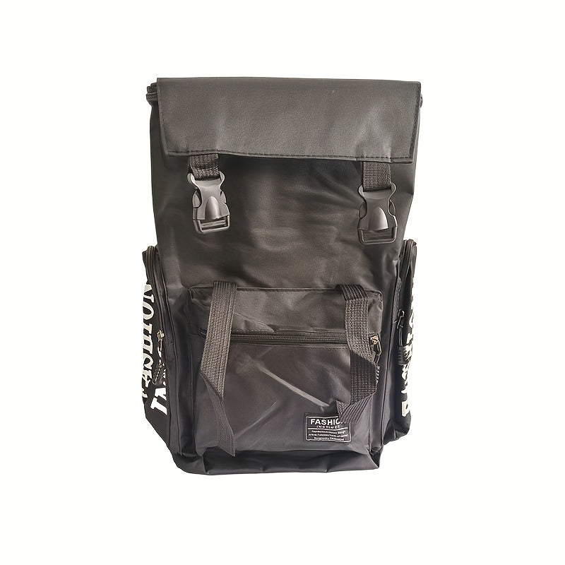 Large Capacity Double Shoulder Backpack with Flap