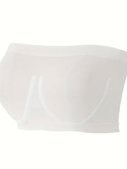 5 Pack Strapless Bandeau Bra Set Plus Size Comfort Solid Tube