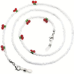 Crystal Cherry Glasses Chain Lanyard Retainer