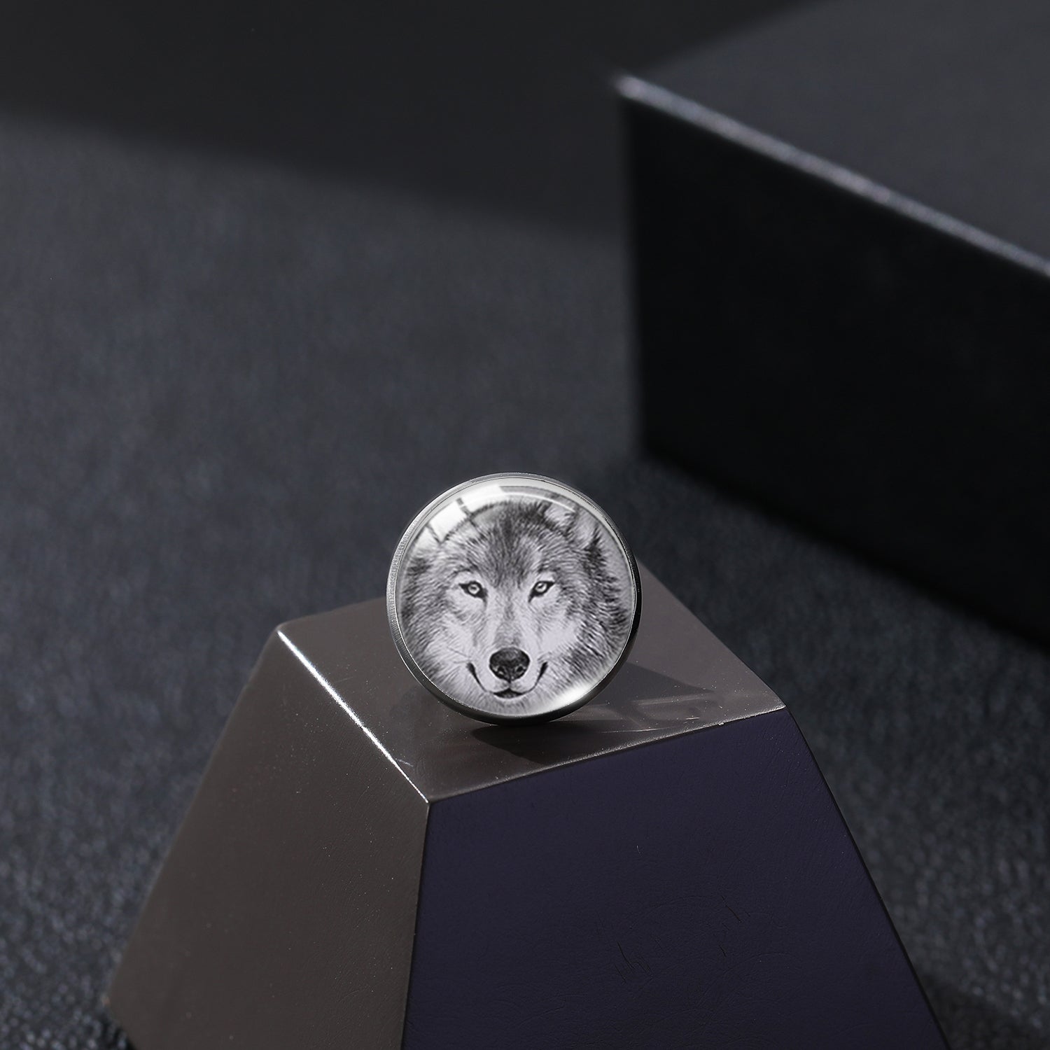 Howling Wolf Time Gem Shirt Charms Buckle For Men