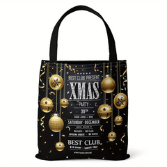 Christmas Series Canvas Bag Lightweight Shoulder Bag Tote Bag Handbag