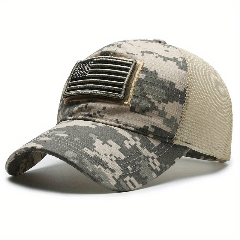 Outdoor Camouflage Embroidery Baseball Cap Fisherman Hat Sun Hat