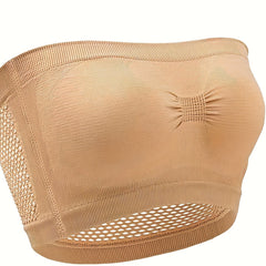 Strapless Bandeau Bra Hollow Out Stretch Underwear