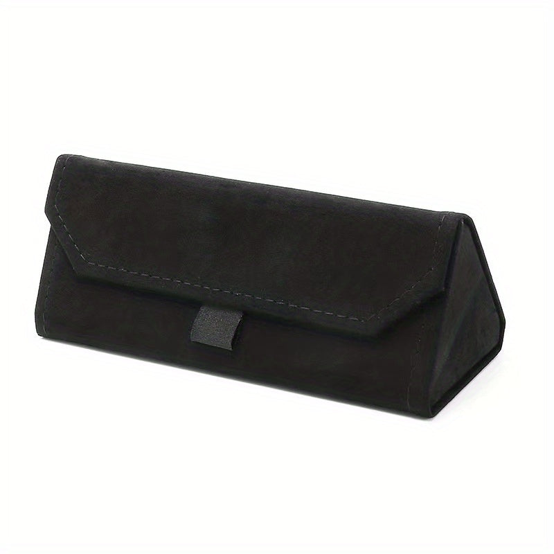 Plush Triangle Glasses Case Foldable Sunglasses Holder