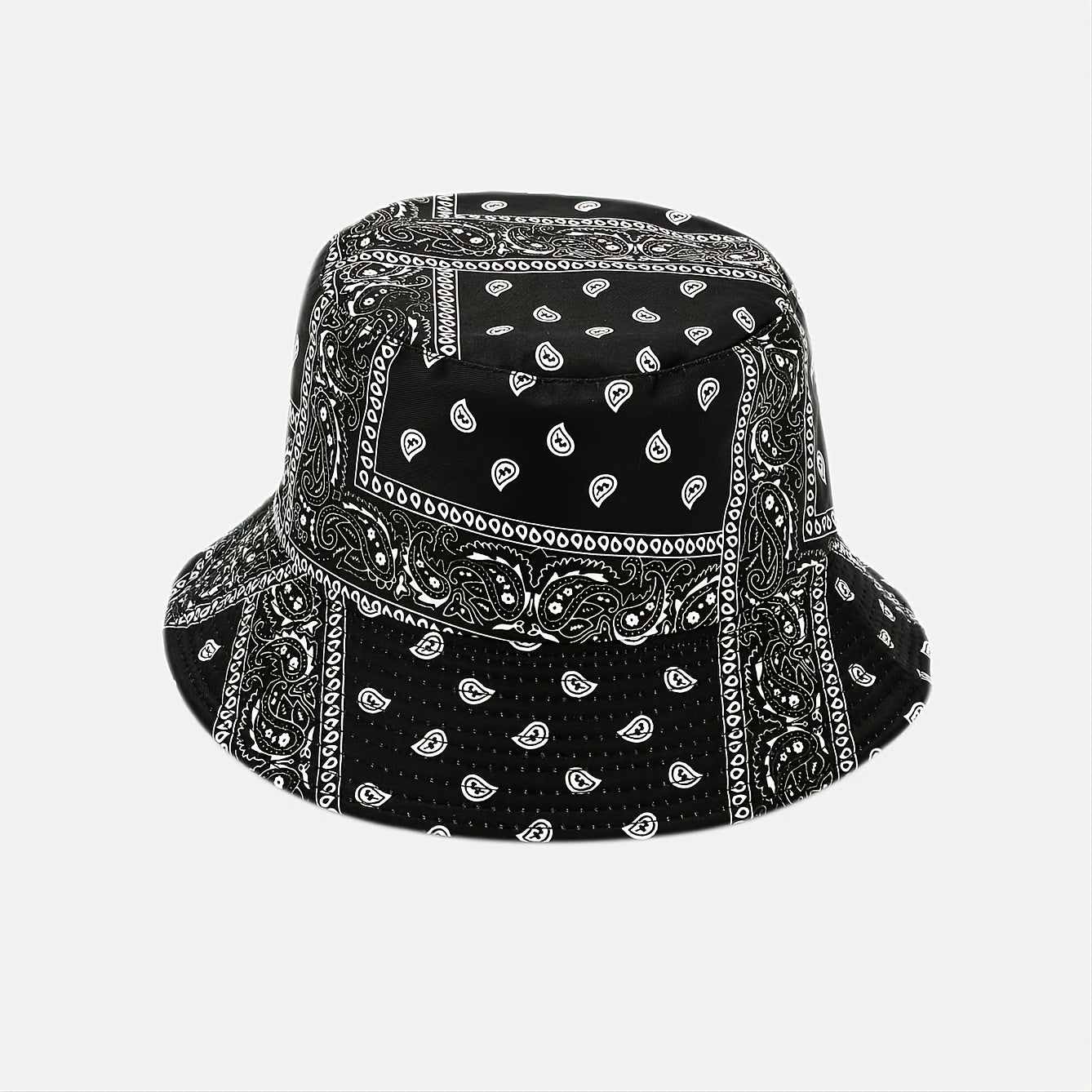 Paisley Pattern Bucket Hat Ethnic Style Couple Sunshade
