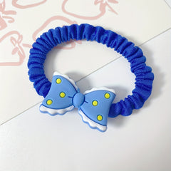 6pcs Candy Scrunchies Bow Hair Tie for Girls