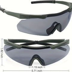 Outdoor Safety Glasses With 3 Lenses