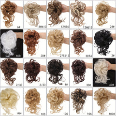 Women's Curly Hair Bun Chignon for Wedding Daily Use