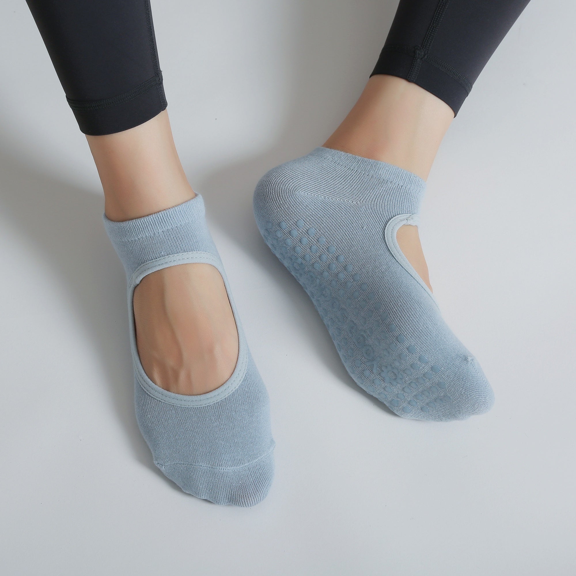 Breathable Non Slip Backless Yoga Socks for Pilates Ballet Barre