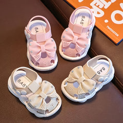 Baby Girls Bowknot Sandals Lightweight Non slip Sandals