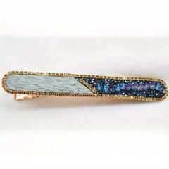 Velvet Bow Hair Clip Rhinestone Side Clip Head Jewelry for Women
