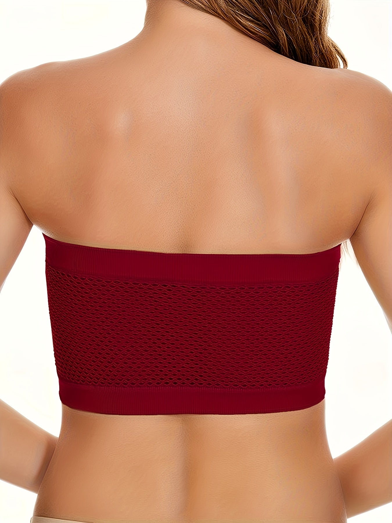 2pcs Seamless Bandeau Bras Soft Stretch Strapless Lingerie