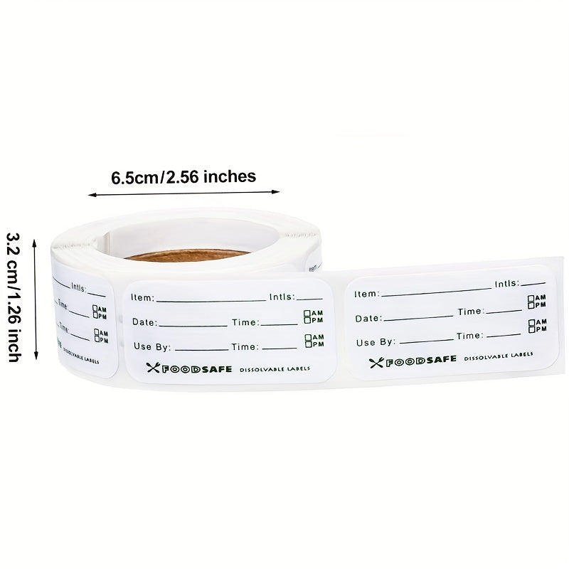 Food Storage Labels - 125pcs, 300pcs, 500pcs, 2.54 x 5.08 cm, 2.54 x 7.62 cm