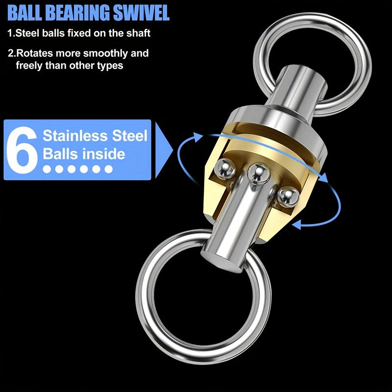 10pcs DUUV Swivels Stainless Steel Ball Bearing With Solid Rings