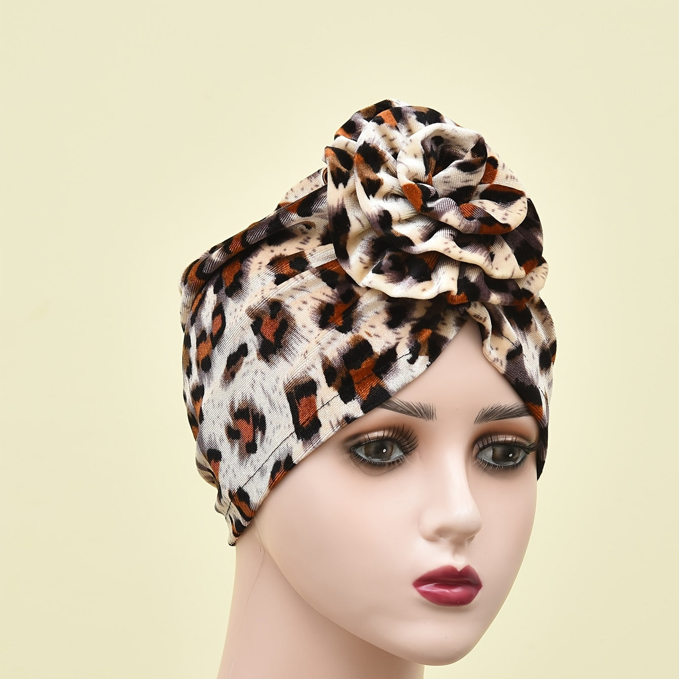 Leopard Print Bandana Cap for Women Girls
