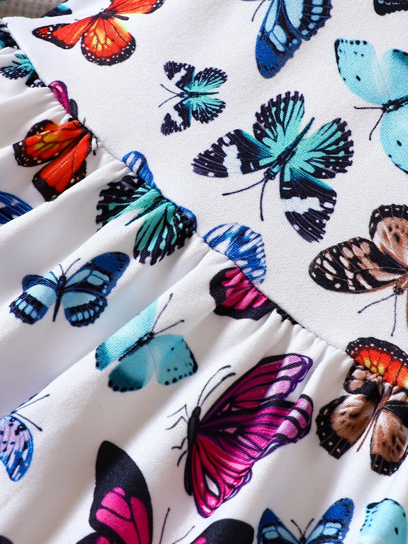 Baby Girl Butterfly Printed Casual Dress