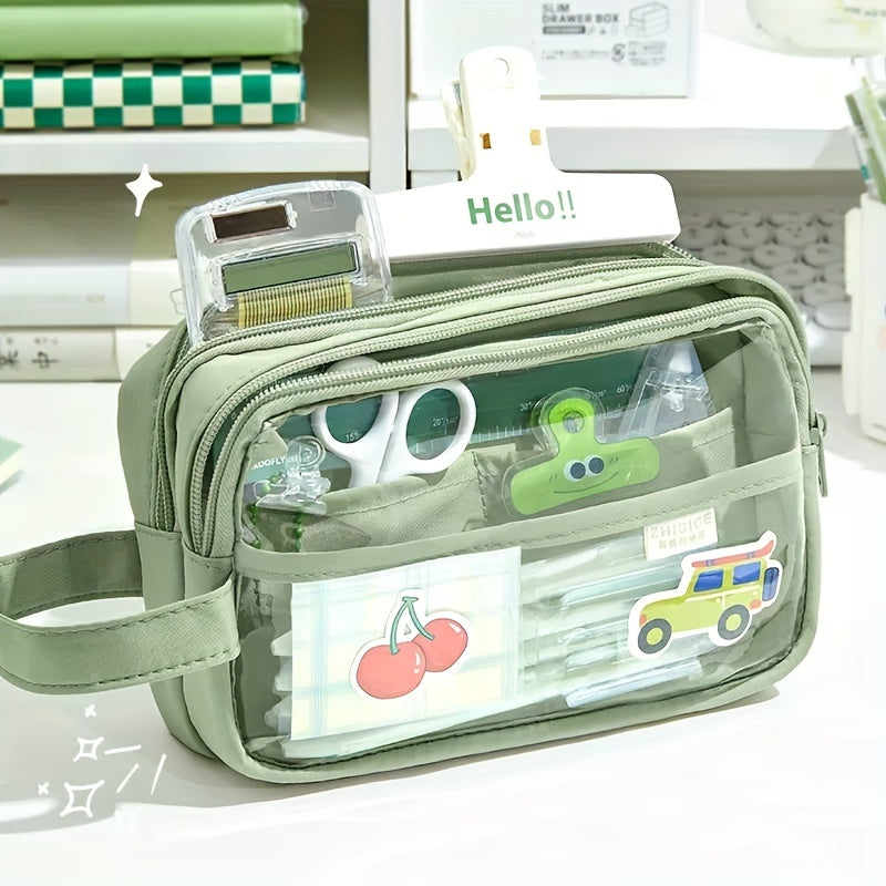 Large Capacity Stationery Bag Pencil Case for Office School Girls