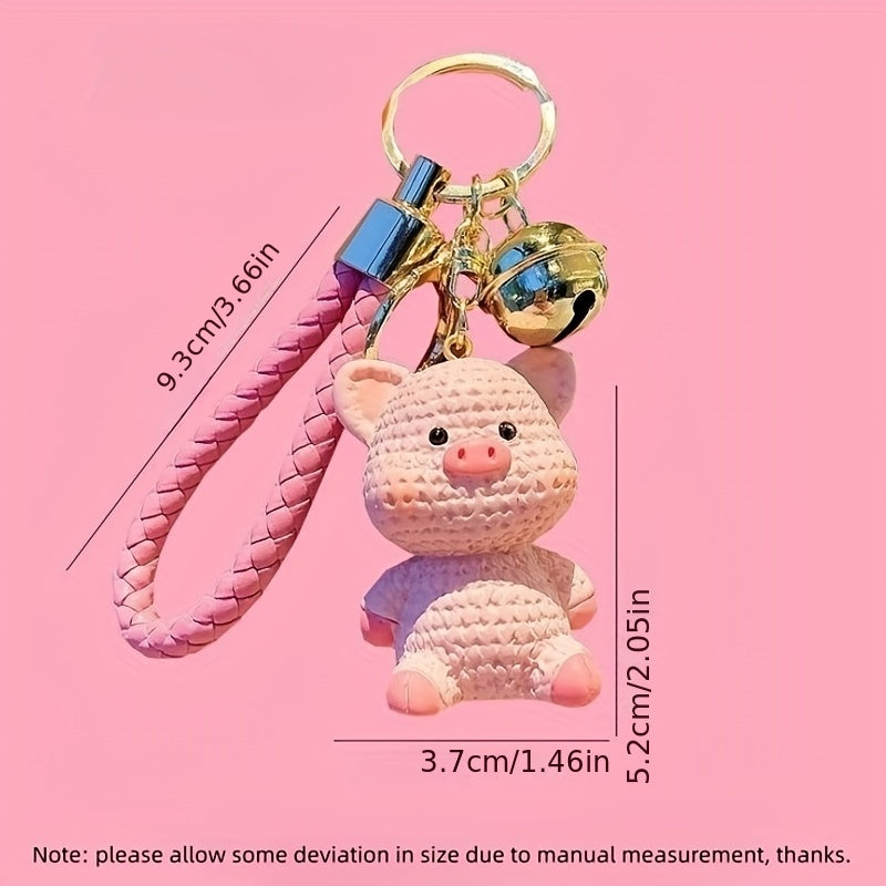 Resin Bunny Pig Dinosaur Keychain Bag Charm Car Keyring Pendant