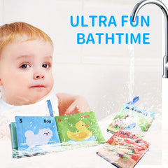 Weiff Soft Cloth Book Colorful Baby Bath Book Educational Infant Toy