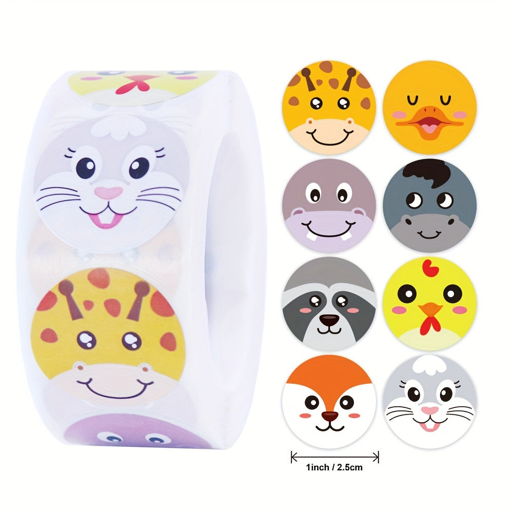 500pcs Animal Zoo Sticker Labels for Encouraging & Gift Wrapping