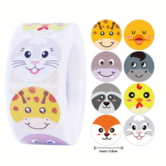 500pcs Animal Zoo Sticker Labels for Encouraging & Gift Wrapping