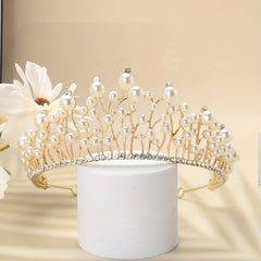 Faux Pearl Rhinestone Tiaras And Crowns Headband Crown Rhinestone Wedding Bridal