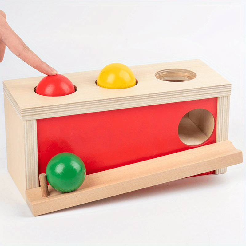 Montessori Wooden Press Ball Table Toy for Toddlers