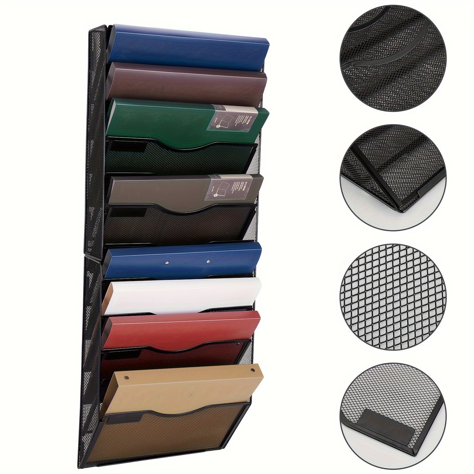 Mesh Office File Organizer 12 Pocket Vertical Hanging File Storage
