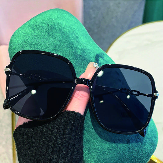 Oversized Square Sunglasses Mirror Lens UV400