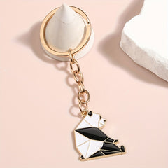 Geometric Animal Keychain Cartoon Key Ring Purse Bag Backpack Charm