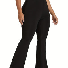  Women's High Rise Flared Leg Trousers
