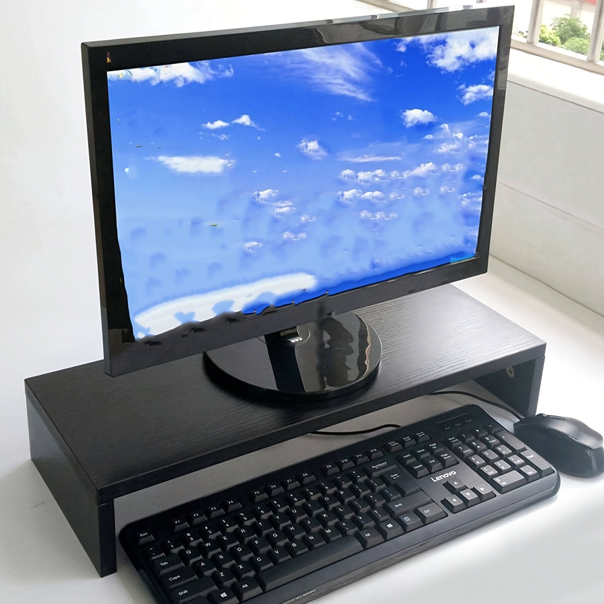 Office Monitor Stand Heightening Rack Desktop Storage Bookshelf