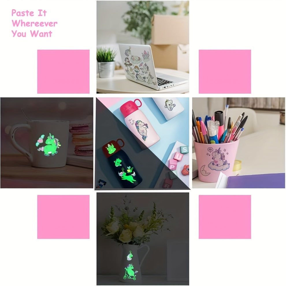 5pcs Unicorn Temporary Tattoos Shining In The Dark