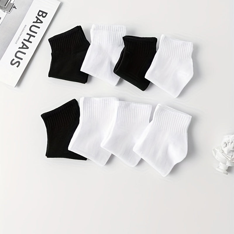 8 Pairs Mixed Short Socks Soft & Comfy Ribbed Women's Stockings