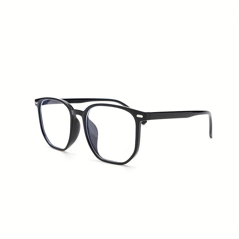 Square Clear Lens Glasses For Men Women Anti Light Rivet Decor Glasses