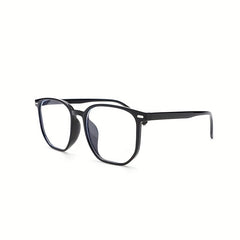 Square Clear Lens Glasses For Men Women Anti Light Rivet Decor Glasses