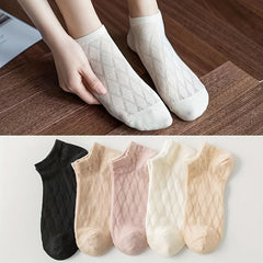 5 Pairs Low Cut Socks Women's Stockings & Hosiery