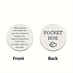 Stainless Steel Pocket Hug Token Anxiety Gift For Men