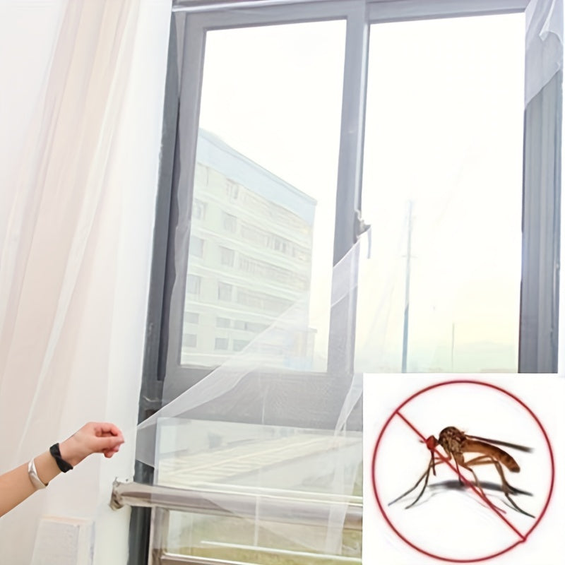 DIY Window Screen Netting Mesh Curtain 130X150cm, Hook & Tape, Multiple Windows
