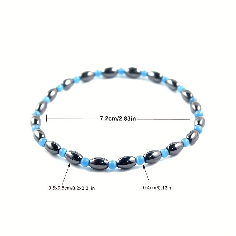 Gallstone Beaded Anklet Energy Healing Bracelet