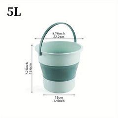 17L Folding Bucket Outdoor Fishing Bucket Portable Thickened Plastic Bucket