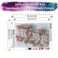 5D HOME Pattern Diamond Painting Set 29 97x39 88 Cm