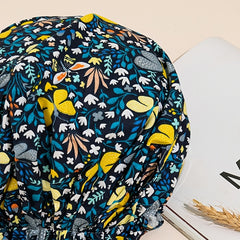 Colorful Butterfly Working Cap Hat Adjustable Tie Back For Woman