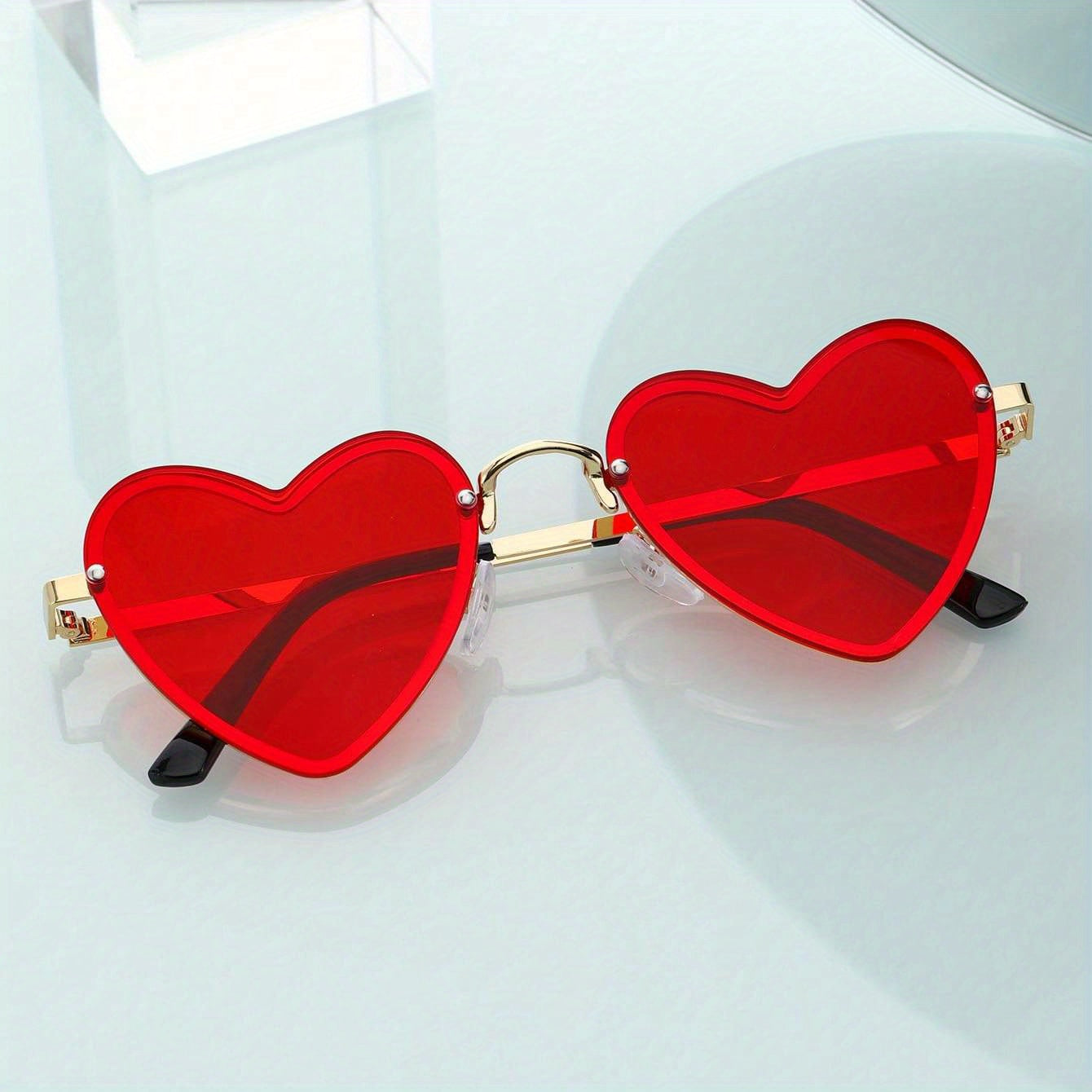Heart Sunglasses Metal Frame UV400