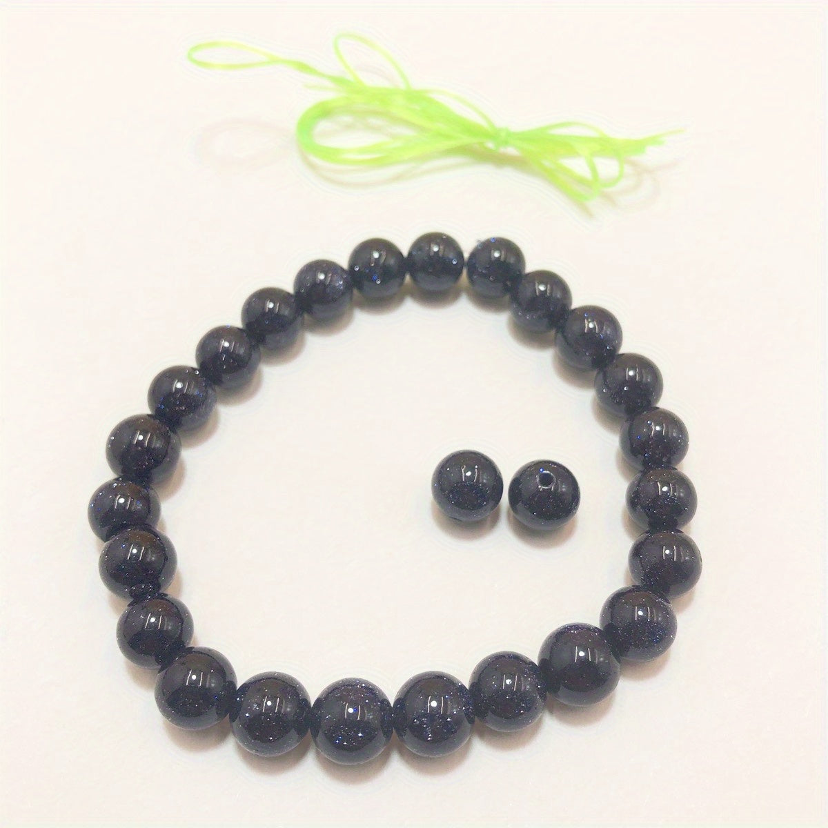 Sand Natural Stone Ball Bracelet with Elastic Rope