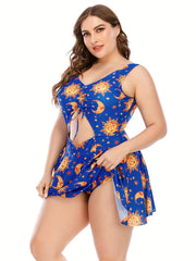  Sun & Moon Cut Out One Piece Swimsuit
