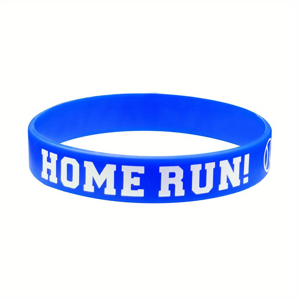 Baseball Silicone Bracelets Rubber Band Wristbands Inspirational