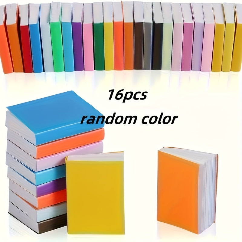 16pcs Dollhouse Books Handcrafted Paper Assorted Colors