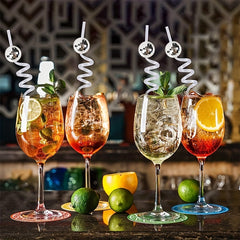6pcs Disco Ball Straws Mirror Ball Decorations