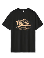 Mountain & Car Print Men's Graphic Crew Neck T-shirt